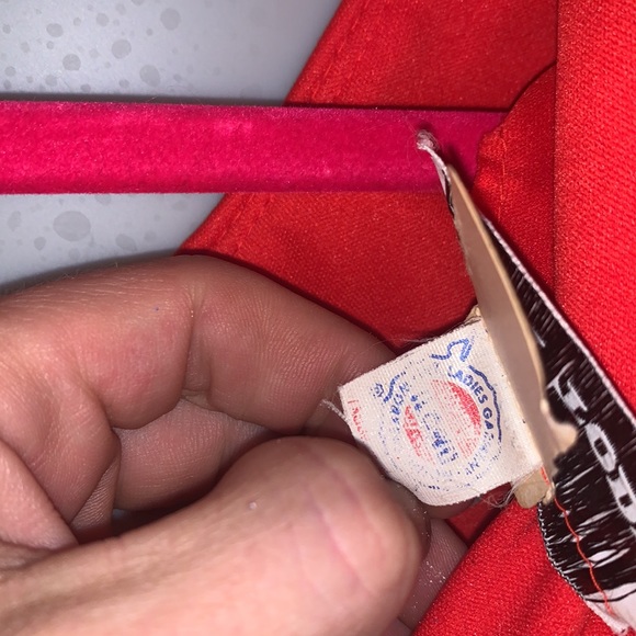 Toni Todd long red vintage 70's dress rainbow - Picture 8 of 8